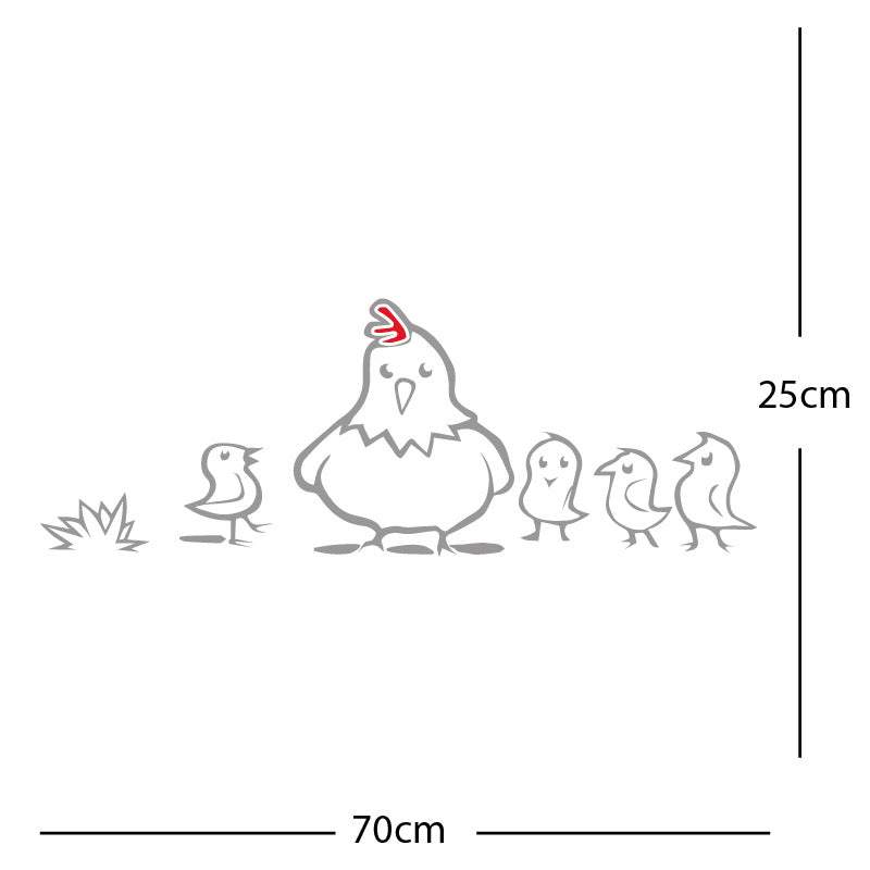 chicken and chicks wall sticker