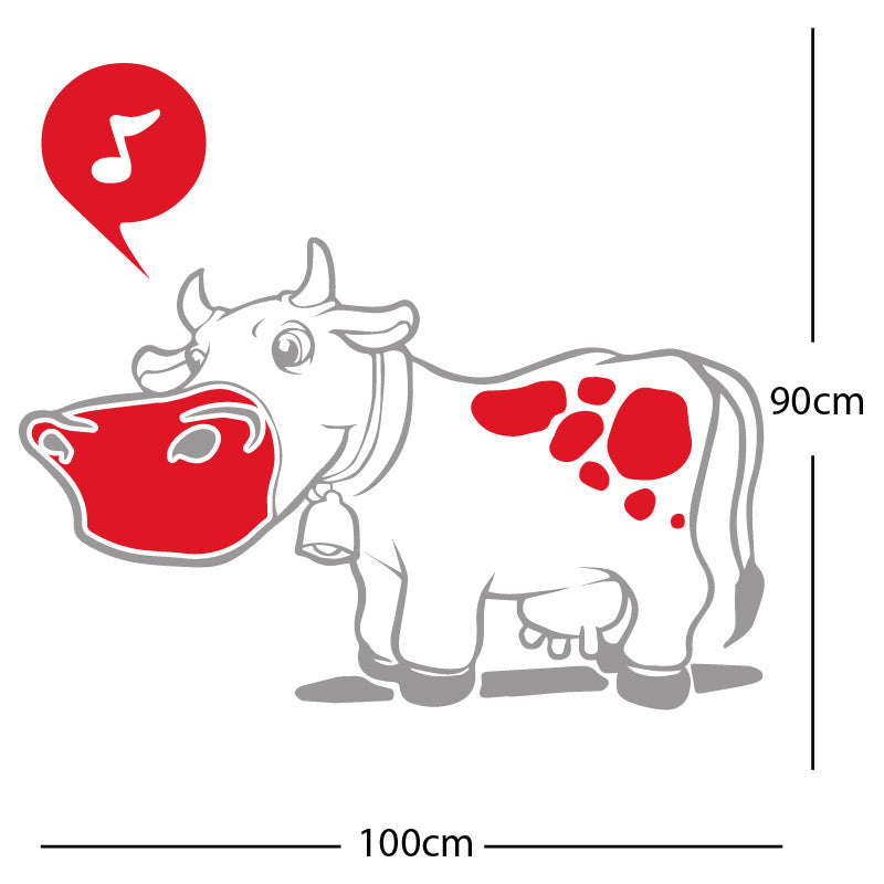 farmyard cow wall sticker