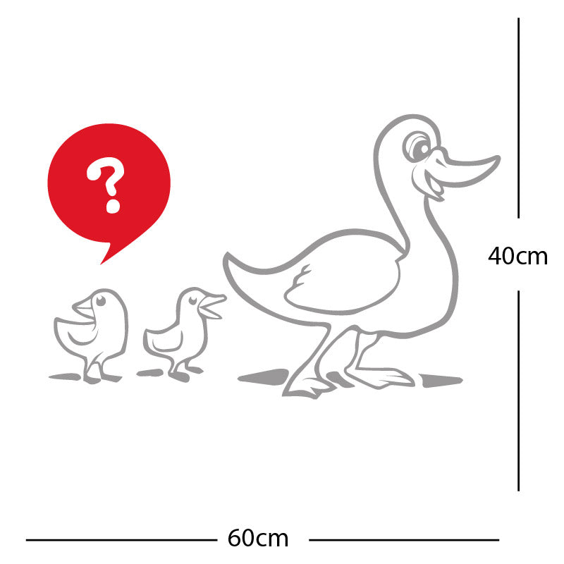 duck with chicks wall sticker