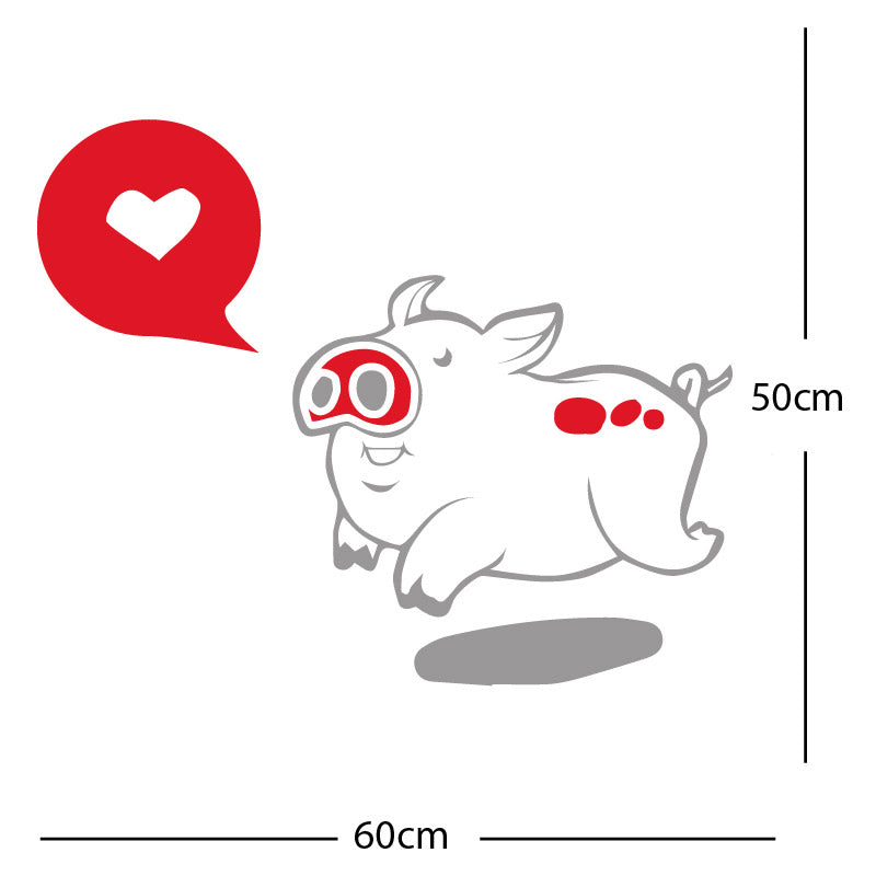 farmyard pig wall sticker