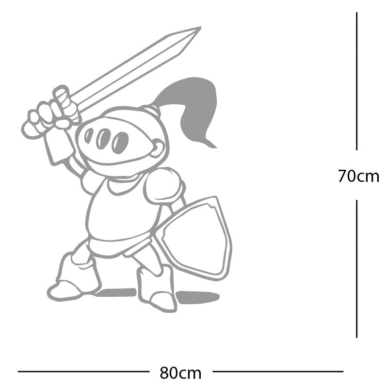 brave knight wall sticker