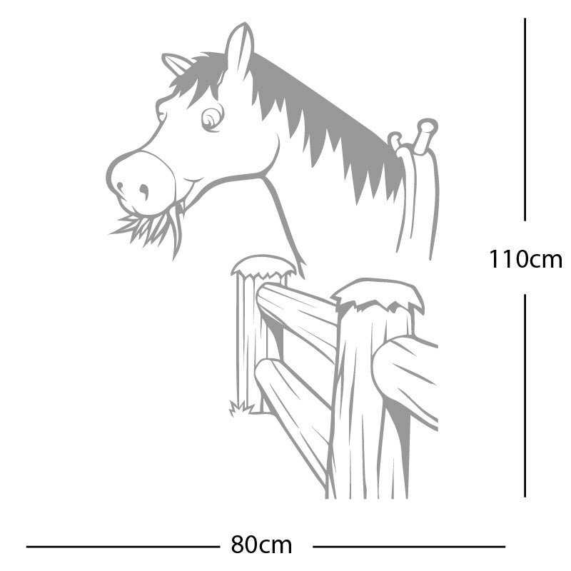 horse and gate wall sticker