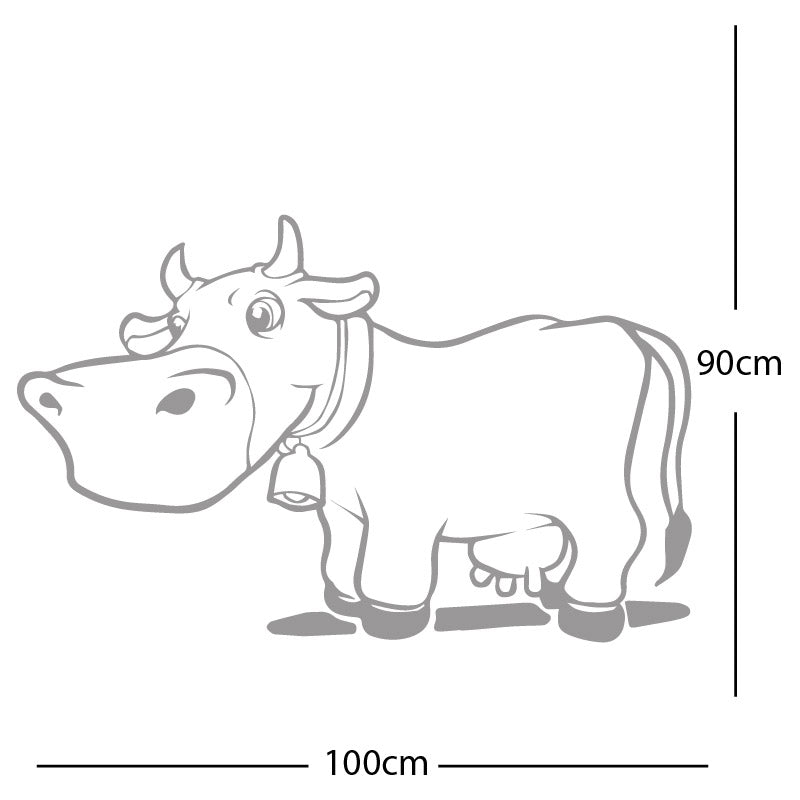 farmyard cow wall sticker