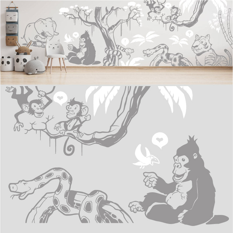 in the jungle complete wall mural wall sticker