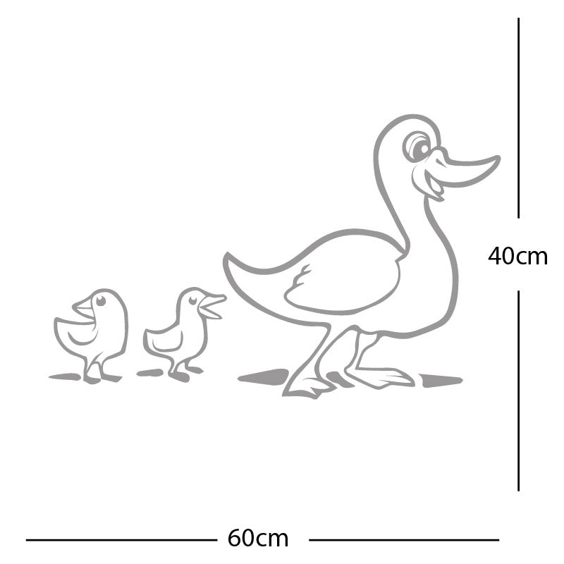 duck with chicks wall sticker