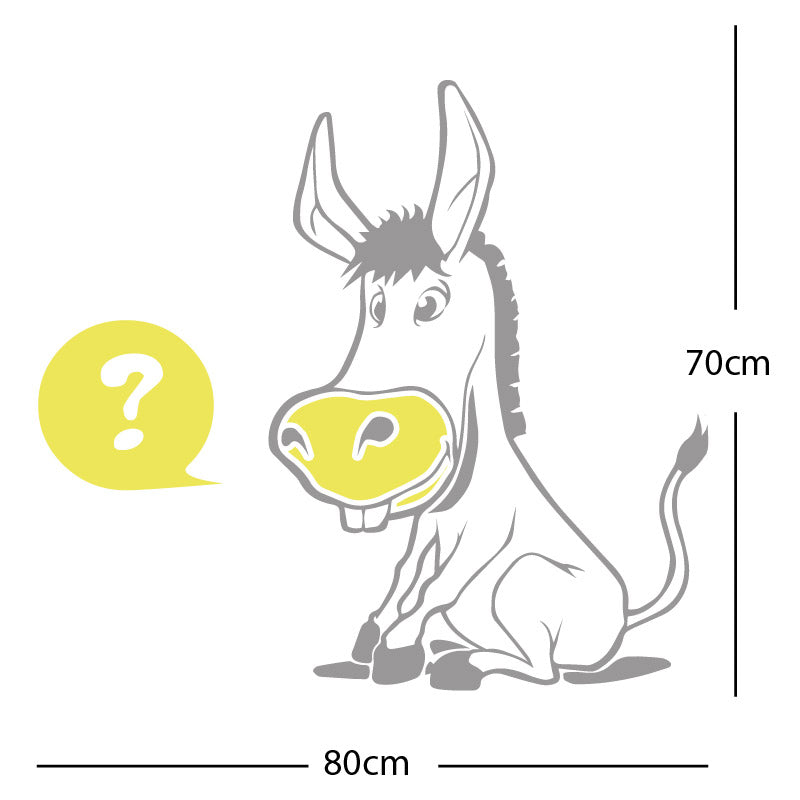 funny donkey wall sticker