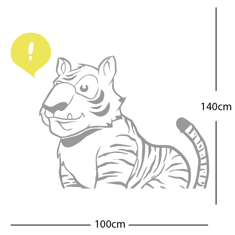 jungle tiger wall sticker