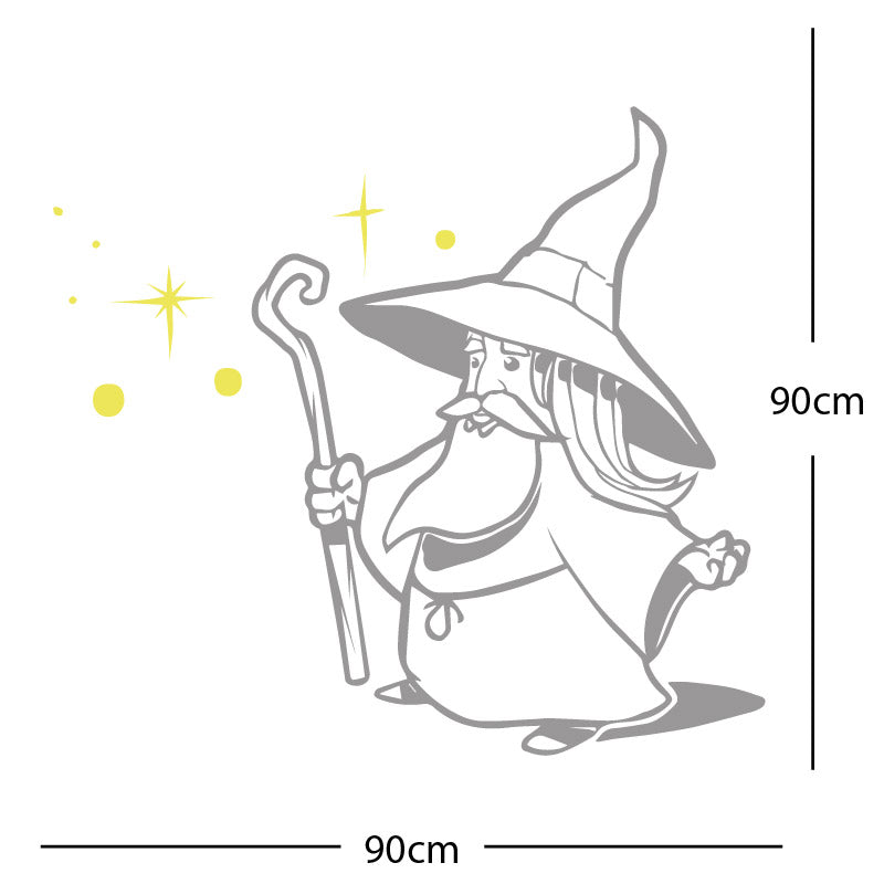 merlin wizard wall sticker