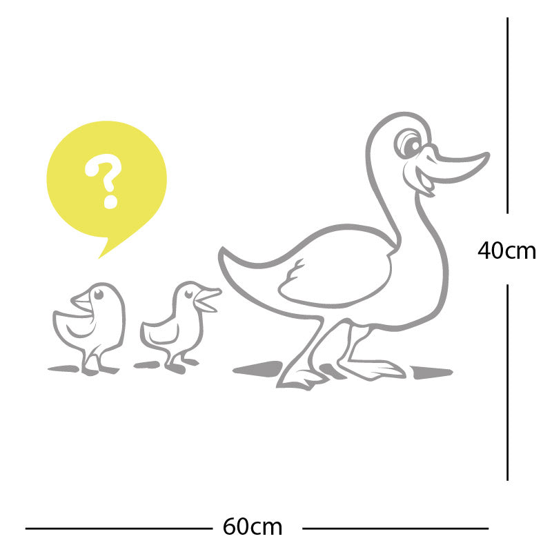 duck with chicks wall sticker