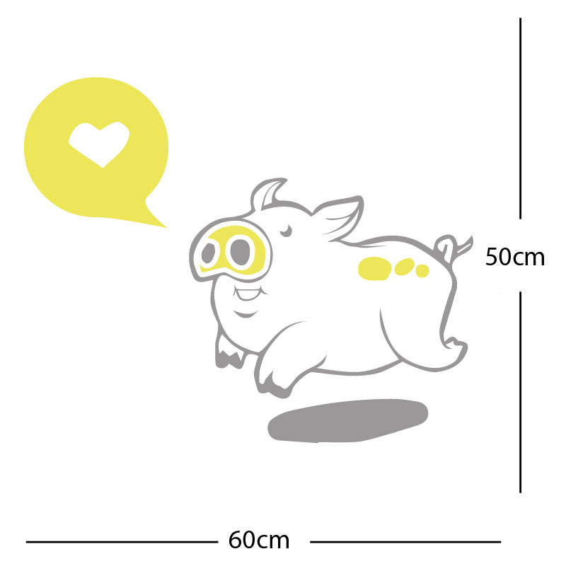 farmyard pig wall sticker