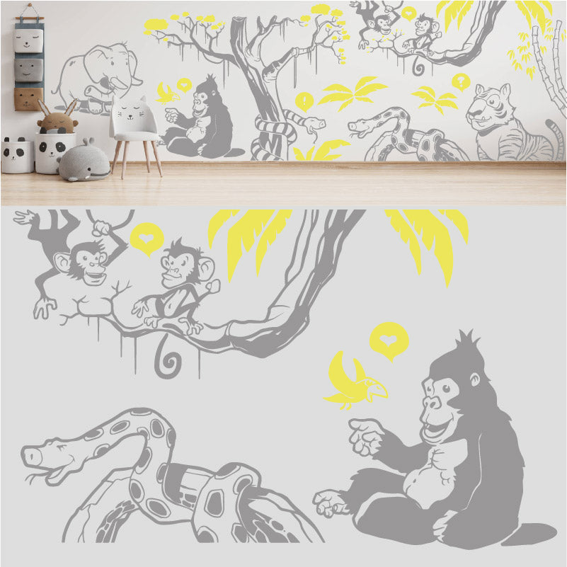 in the jungle complete wall mural wall sticker