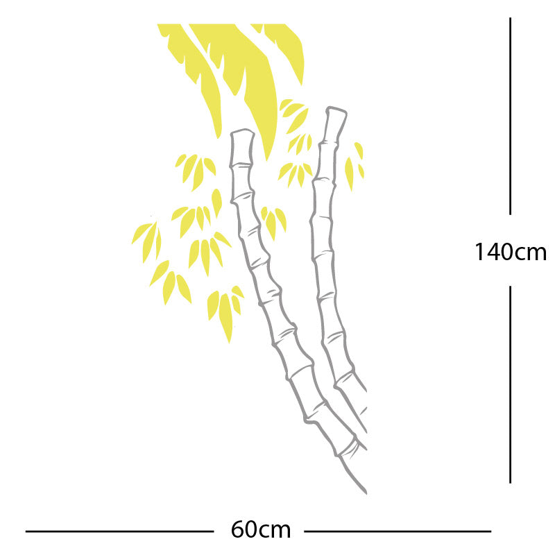 bamboo tree wall sticker