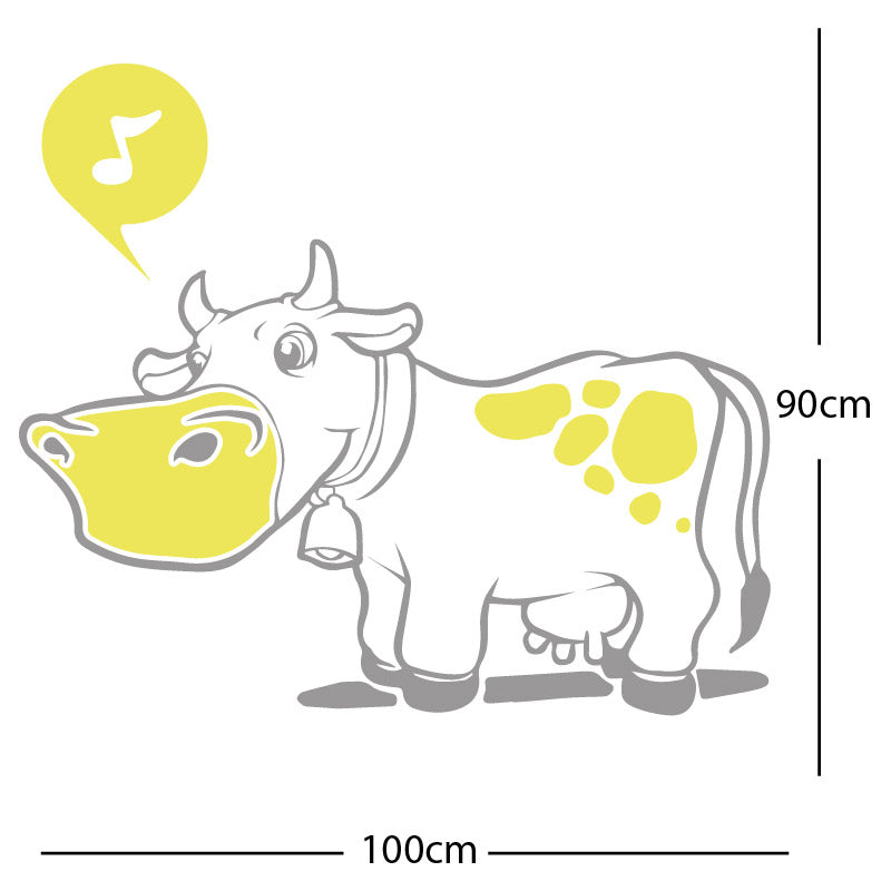 farmyard cow wall sticker