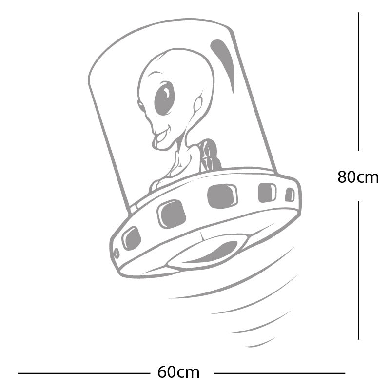 flying saucer alien wall sticker
