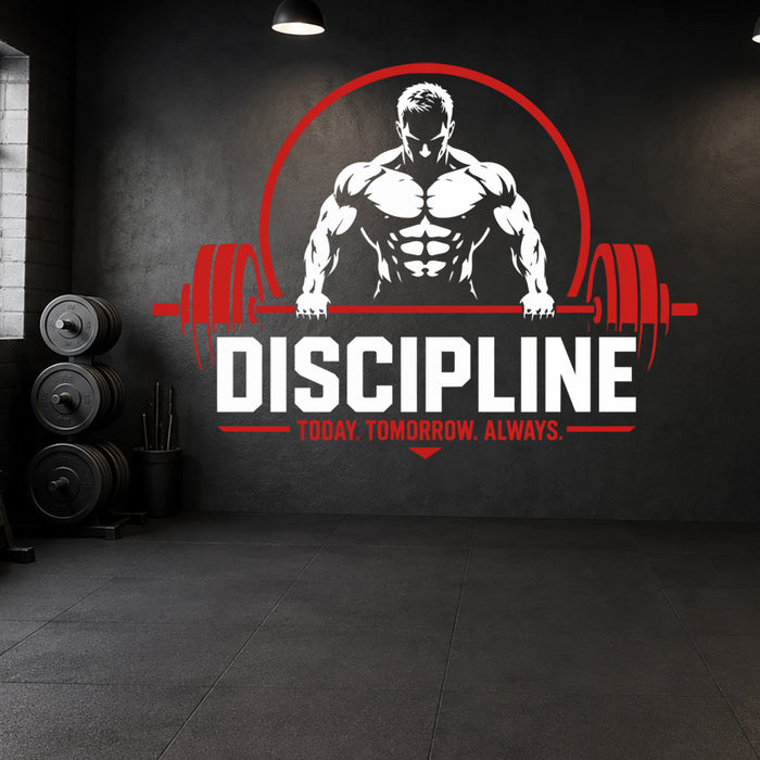 Discipline Gym Wall Sticker