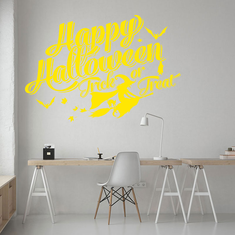 happy halloween trick or treat design wall sticker