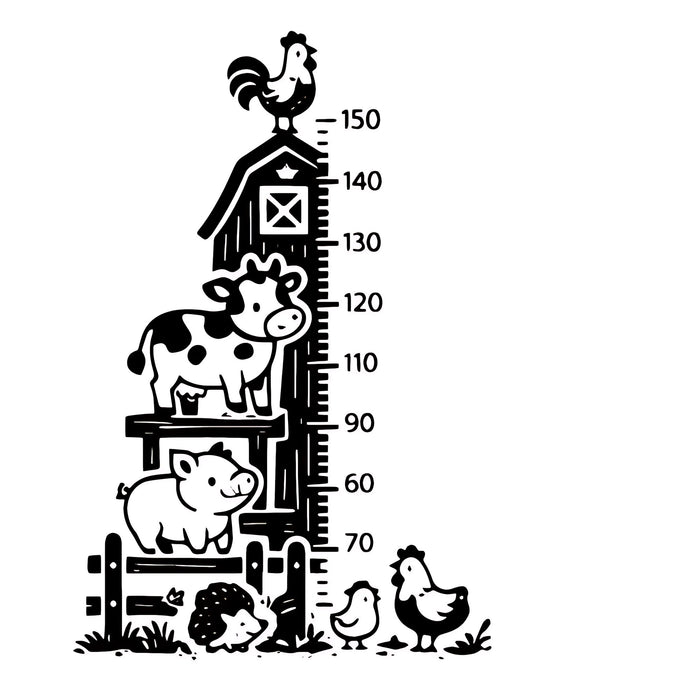 Farm Barn Height Chart Wall Stickers and Decals