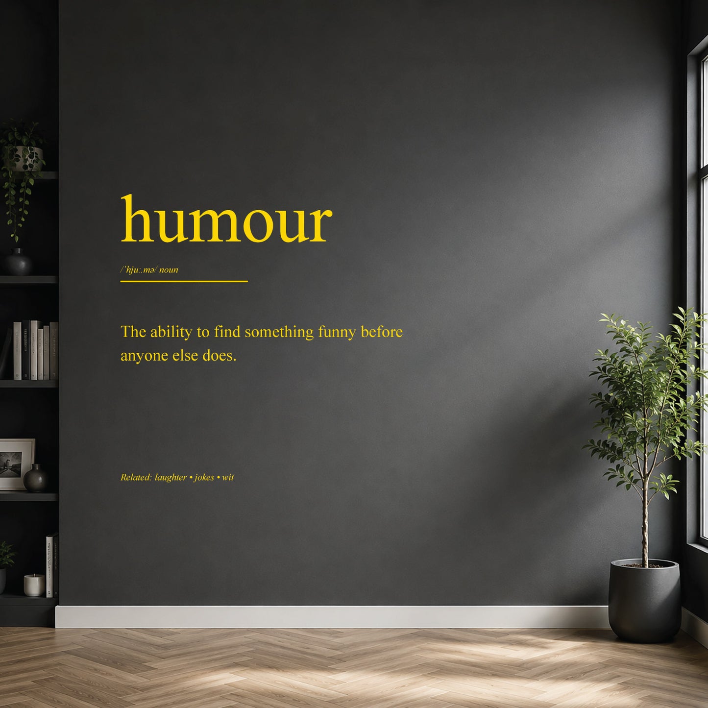 Humour dictionary definition wall sticker