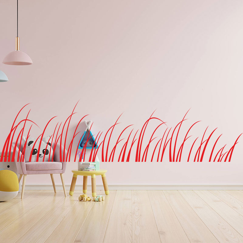 grass border whimsical nursery sticker