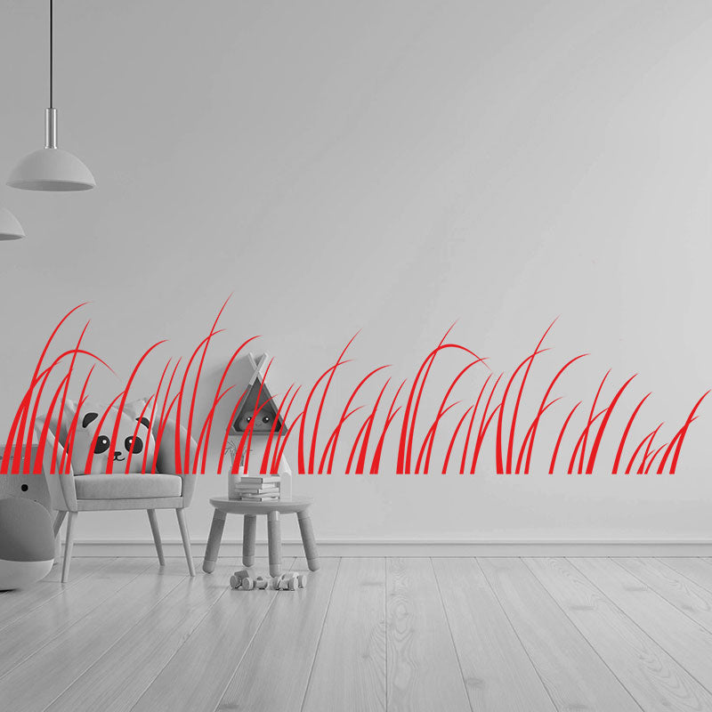 grass border whimsical nursery sticker
