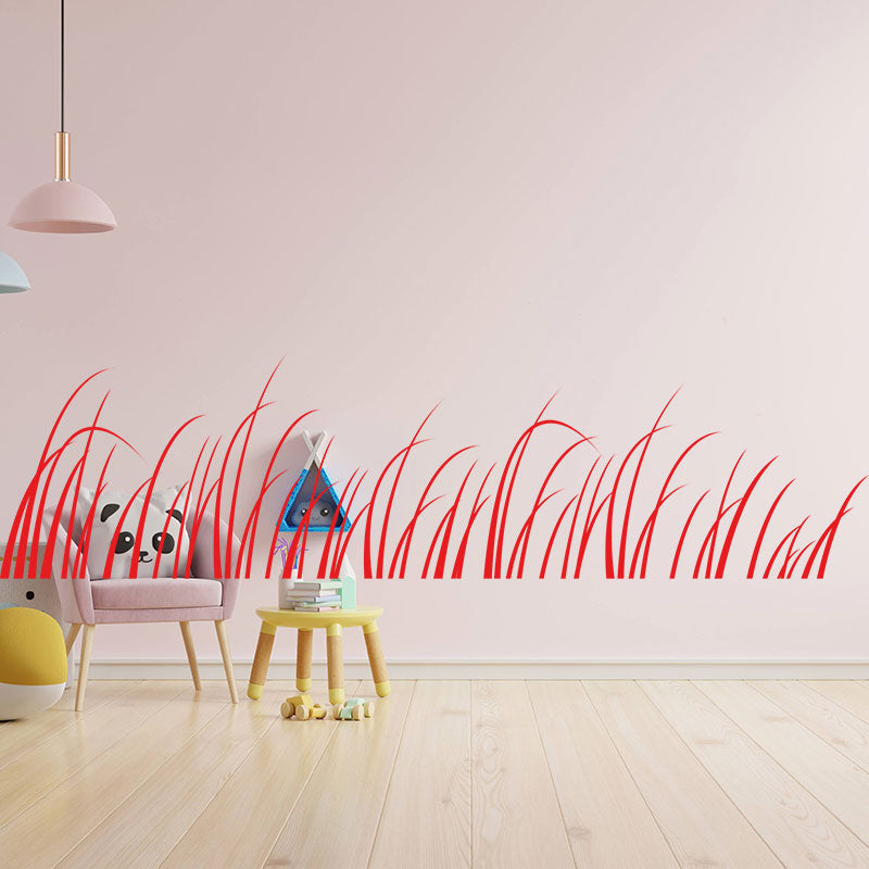 grass border whimsical nursery sticker