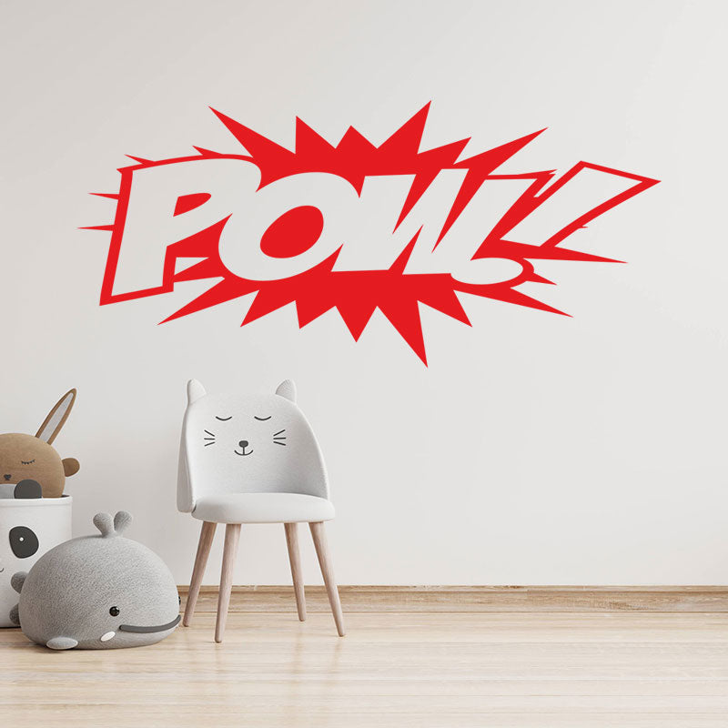pow superhero comic action wall sticker