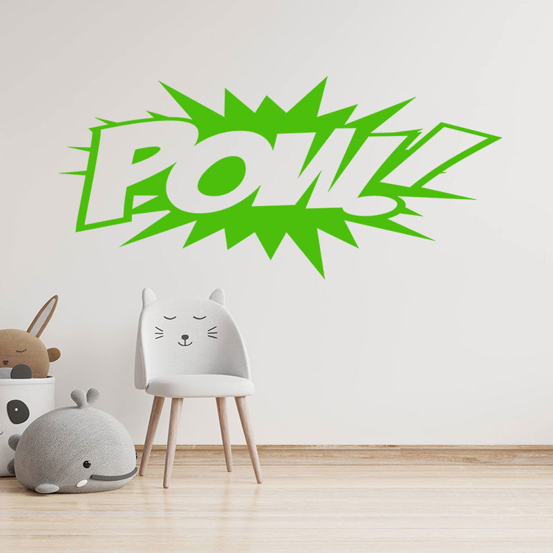 pow superhero comic action wall sticker