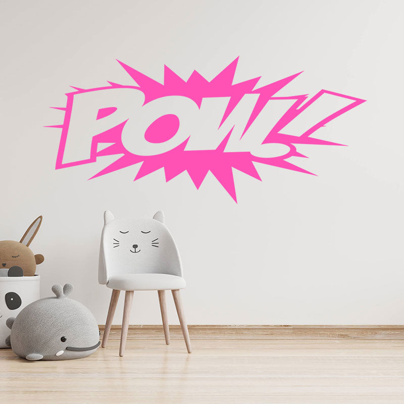 pow superhero comic action wall sticker