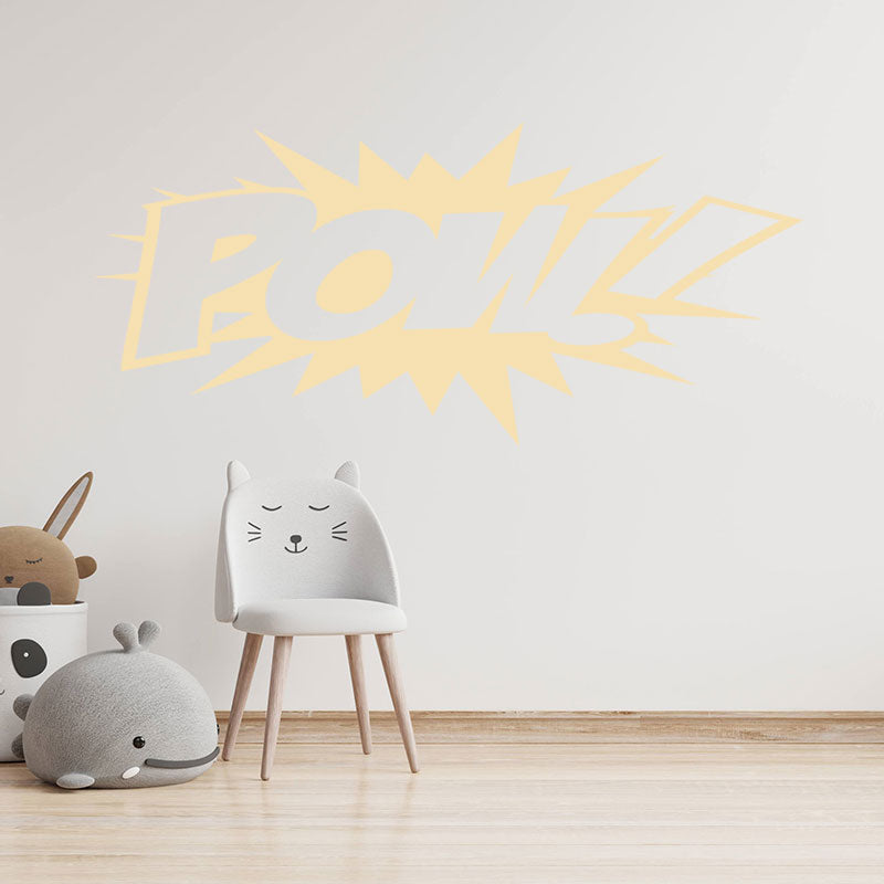 pow superhero comic action wall sticker