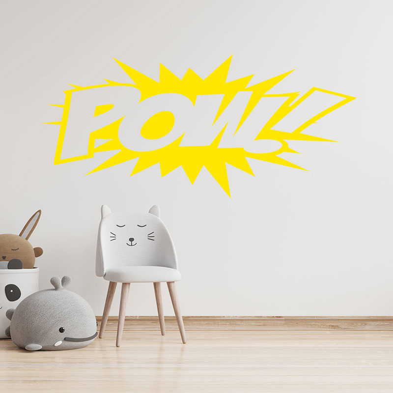 pow superhero comic action wall sticker