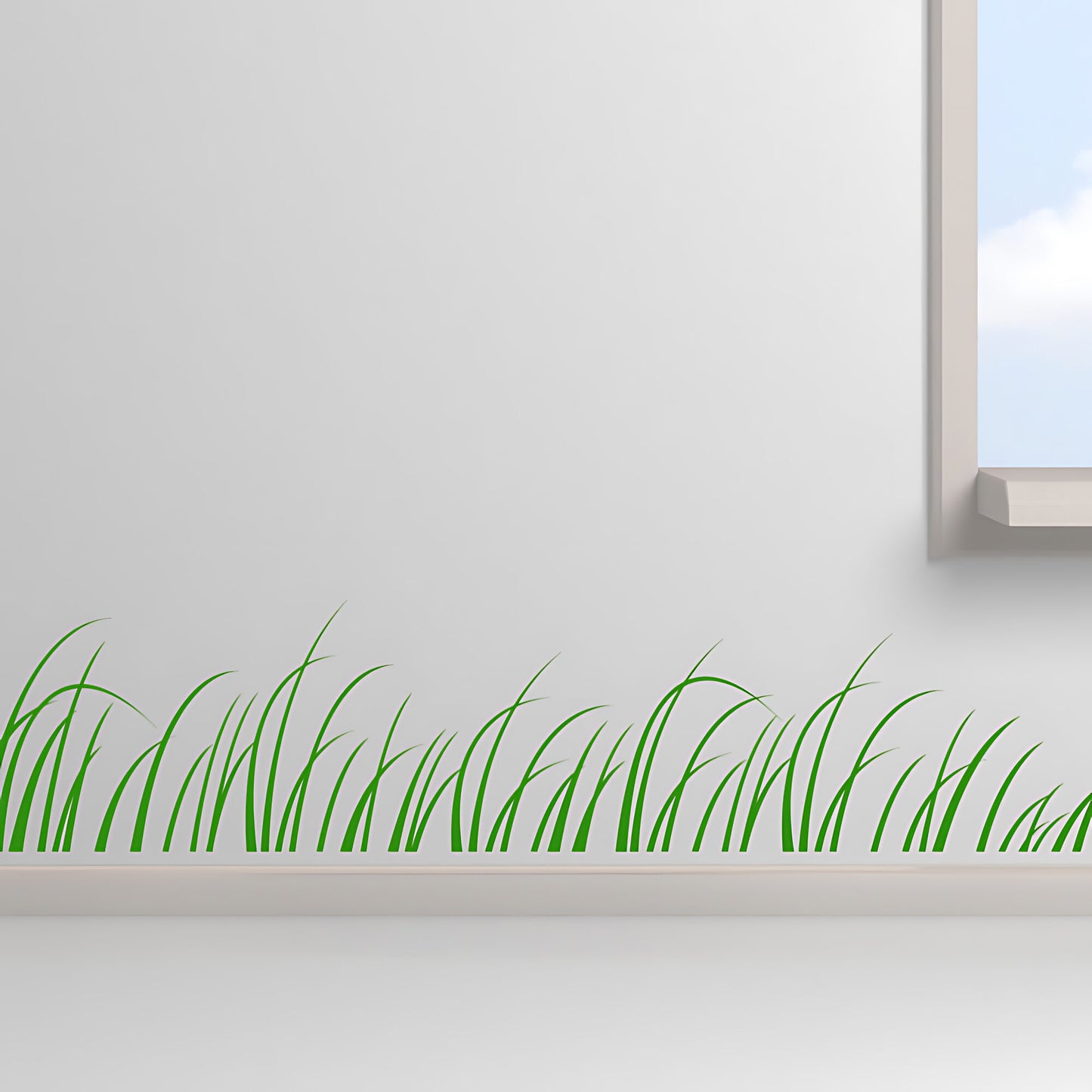 Meadow Grass Nursery Wall Border Sticker – 25cm High