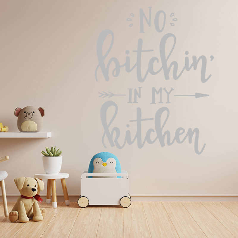 no bitchin in my kitchen sticker sassy kitchen wal