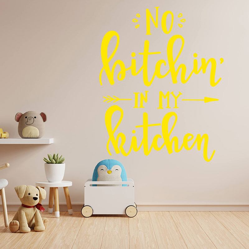 no bitchin in my kitchen sticker sassy kitchen wal