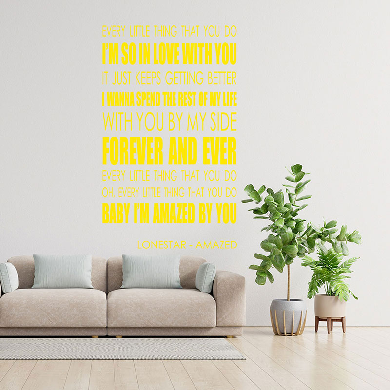 lonestar wall art sticker amazed lyrics music qu