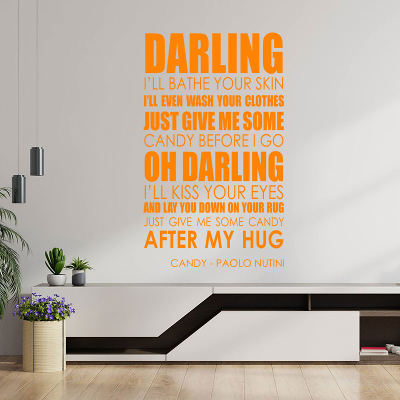 paolo nutini wall art sticker candy lyrics music