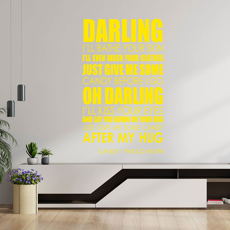 paolo nutini wall art sticker candy lyrics music