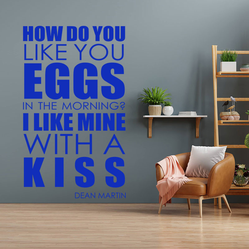 how do you like your eggs wall art sticker lyric