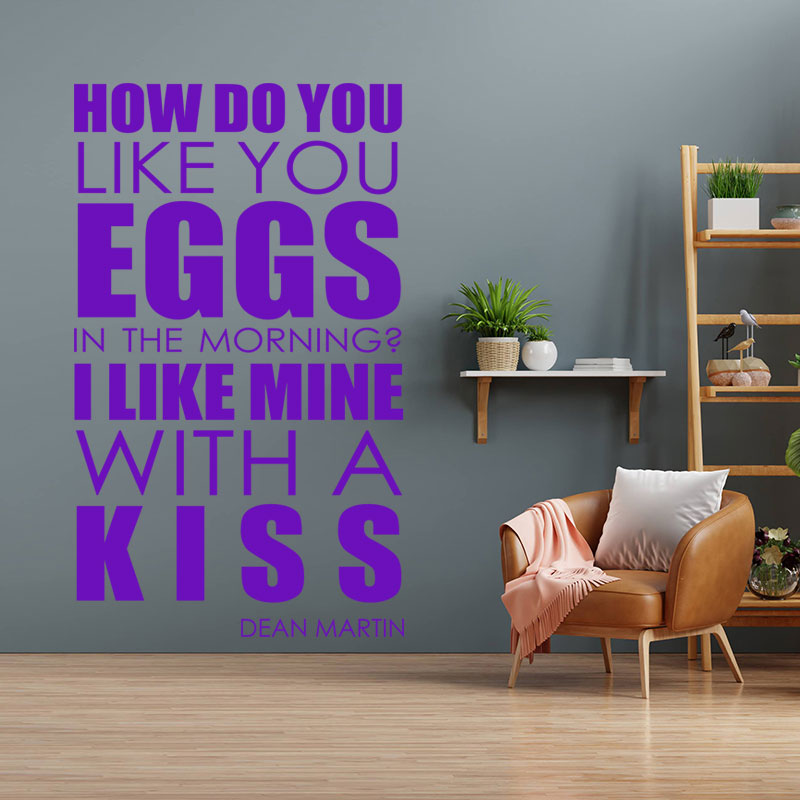 how do you like your eggs wall art sticker lyric