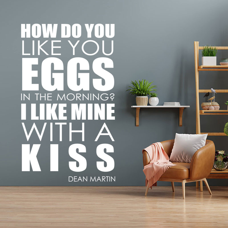 how do you like your eggs wall art sticker lyric