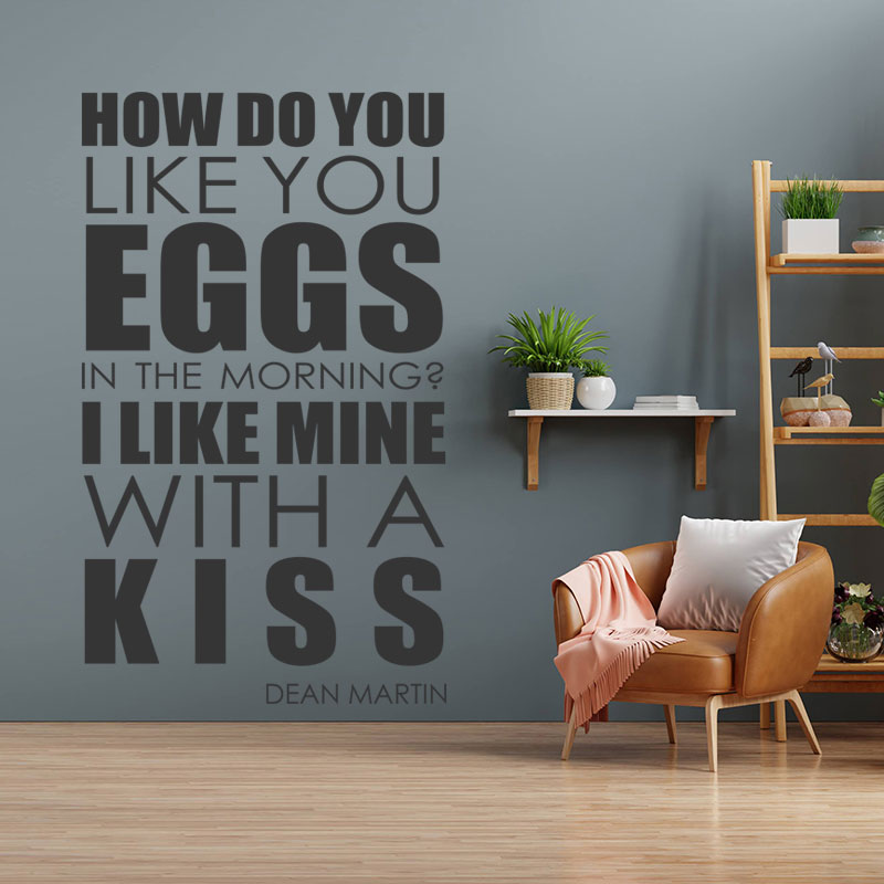 how do you like your eggs wall art sticker lyric