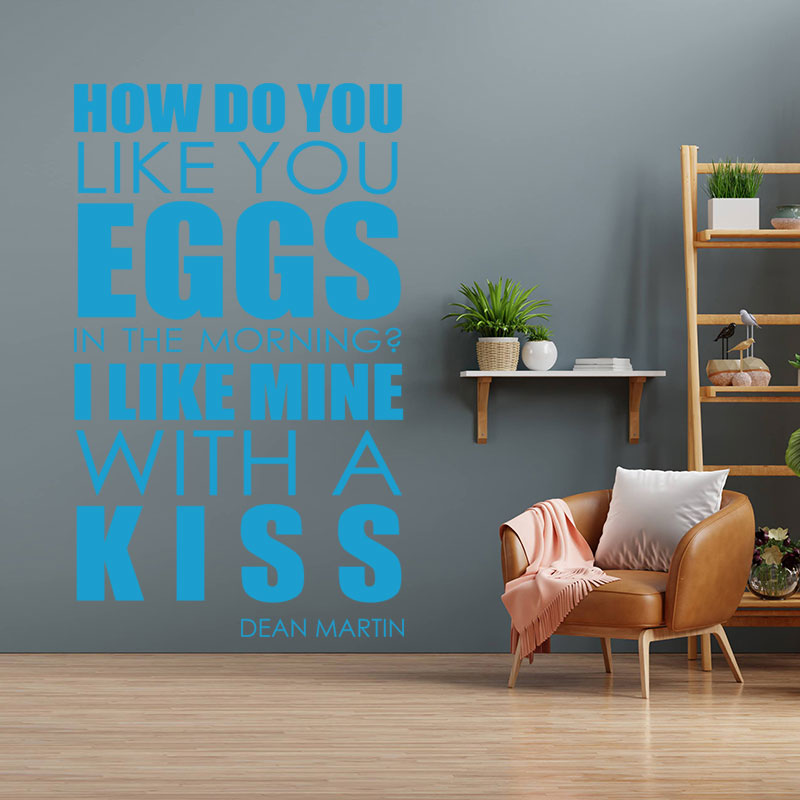how do you like your eggs wall art sticker lyric
