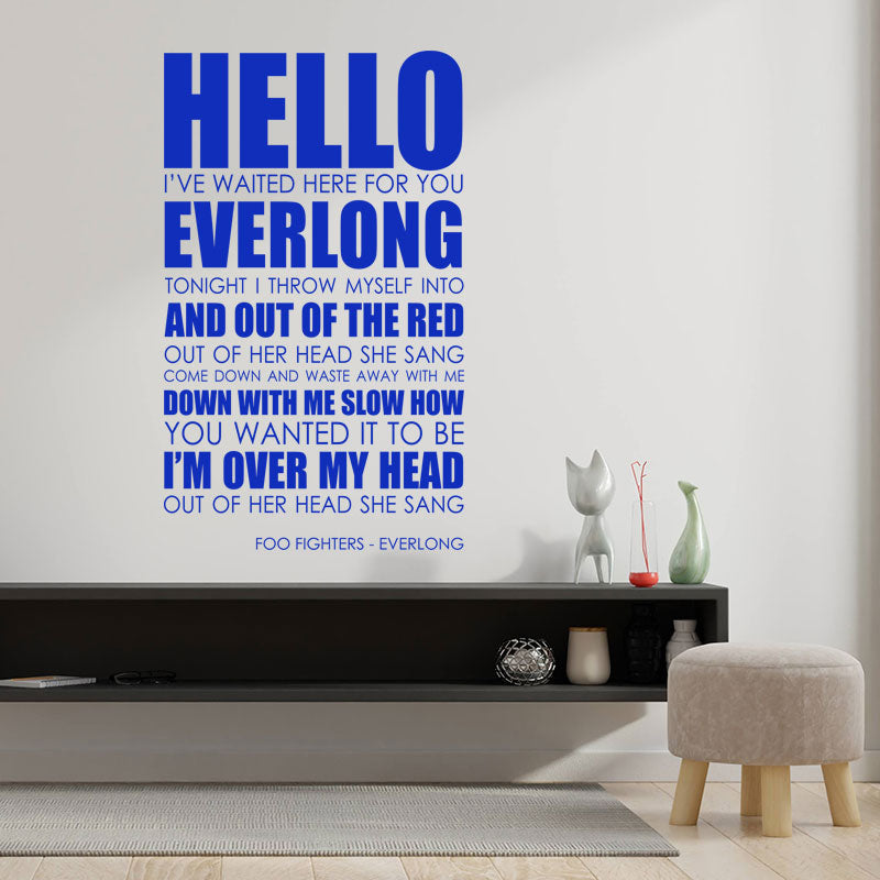 foo fighters wall art sticker everlong music quo