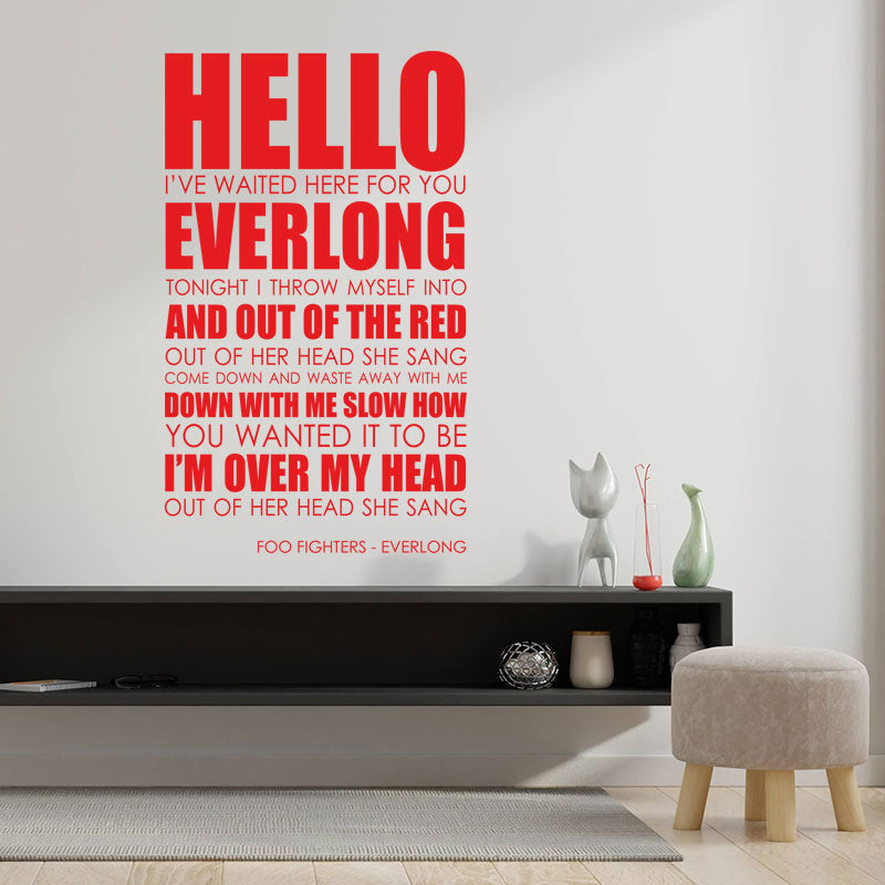 foo fighters wall art sticker everlong music quo