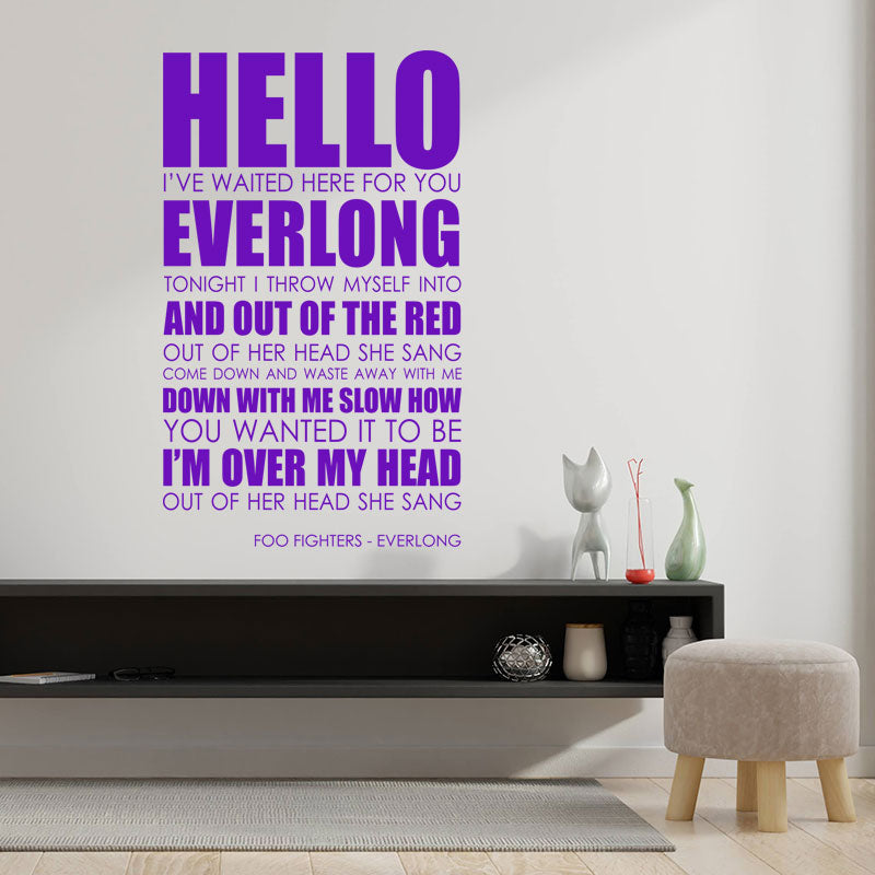 foo fighters wall art sticker everlong music quo