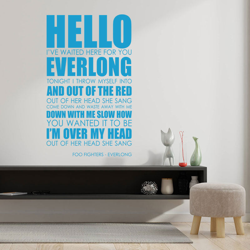 foo fighters wall art sticker everlong music quo