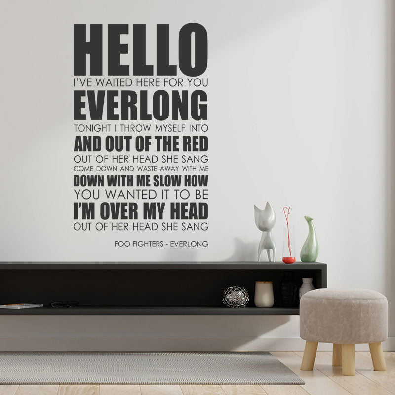 foo fighters wall art sticker everlong music quo