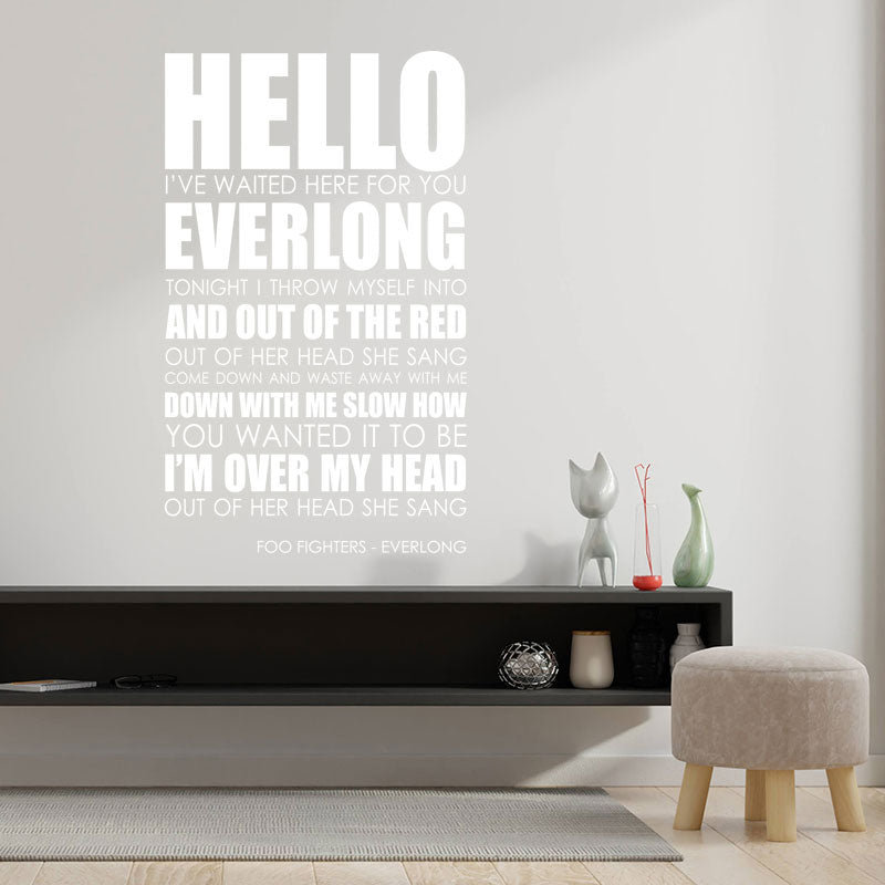 foo fighters wall art sticker everlong music quo