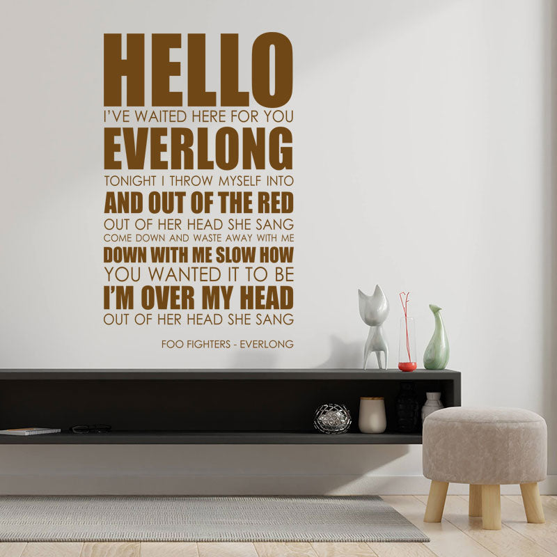 foo fighters wall art sticker everlong music quo
