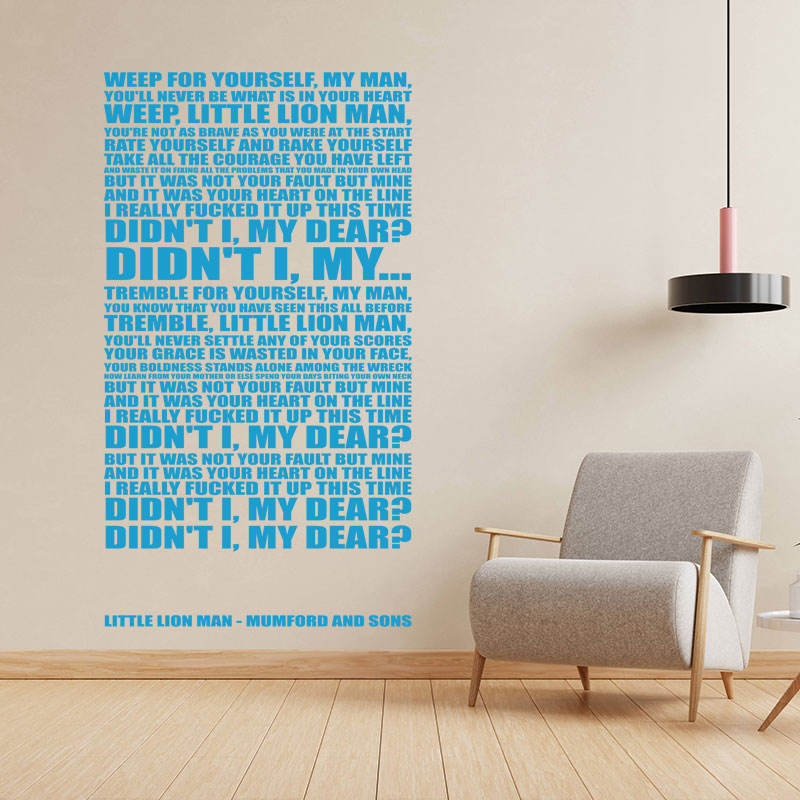 The Beatles Wall Art Sticker - All You Need Is Love Music Lyrics Quote