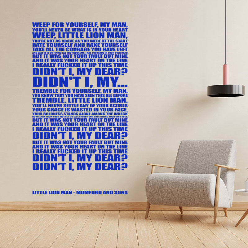The Beatles Wall Art Sticker - All You Need Is Love Music Lyrics Quote